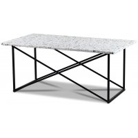 Terrazzo sohvapöytä 110x60 cm - Cosmos Terrazzo & musta Paladium-metallirunko Terrazzo sohvapöytä 110x60 cm - Cosmos Terrazzo & musta Paladium-metallirunko