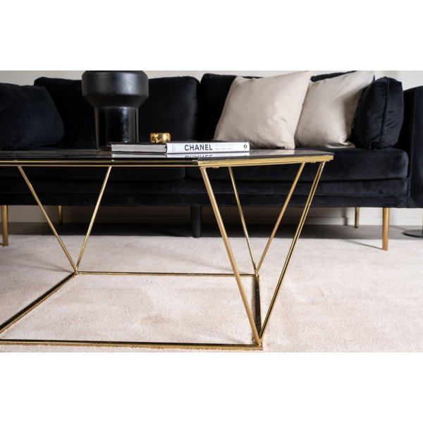 Klltorpet sohvapyt 100 cm - Messinki/lasi