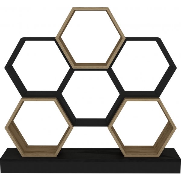 Cicek kirjahylly - musta/tammi Cicek kirjahylly - musta/tammi