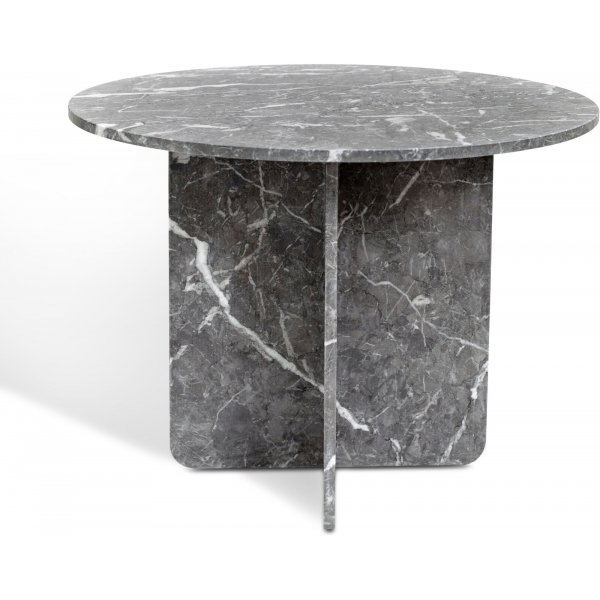 Tasoinen pyöreä ruokapöytä harmaata marmoria Ø105 cm Tasoinen pyöreä ruokapöytä harmaata marmoria Ø105 cm