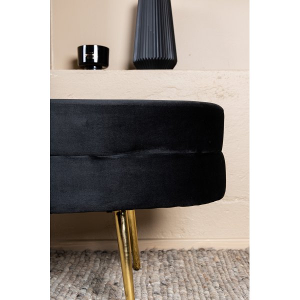 Rino pouf - Musta sametti Rino pouf - Musta sametti