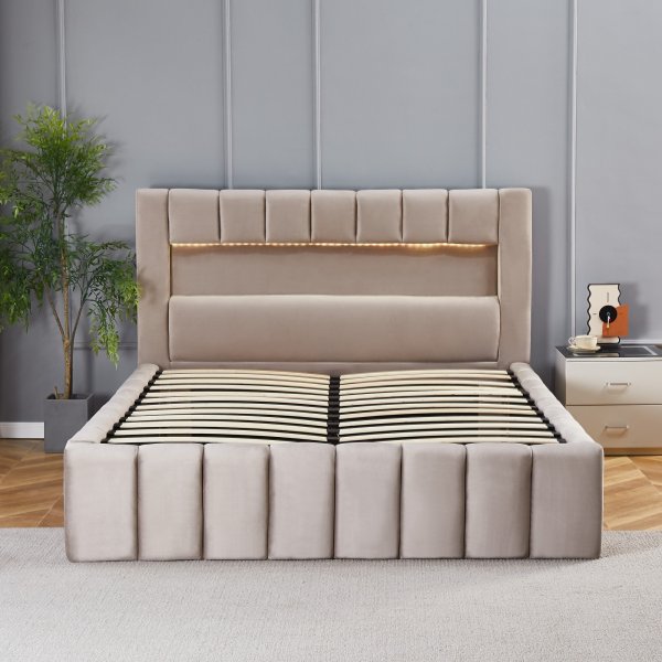 Sängynrunko LED-valaistuksella 180x200 cm + Huonekalujen tekstiilien puhdistus Sängynrunko LED-valaistuksella 180x200 cm + Huonekalujen tekstiilien puhdistus