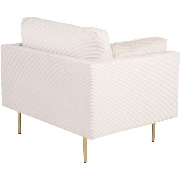 Savanna nojatuoli - Vaaleanharmaa Manchester / messinkijalat