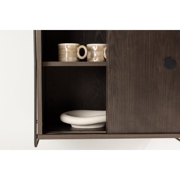 Paris-seinkaappi 68 x 60 cm - Musta/Mocca