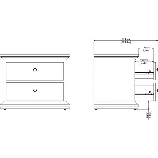 Paris ypyt 2 laatikolla - Valkoinen