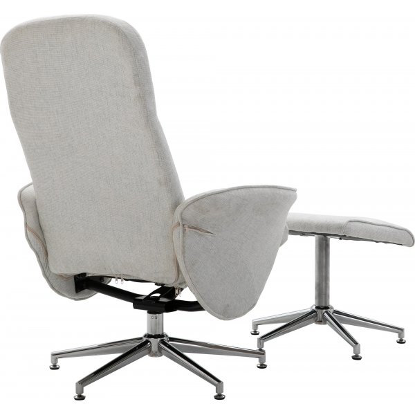 Julius lepotuoli rahialla - Harmaa kangas Julius lepotuoli rahialla - Harmaa kangas