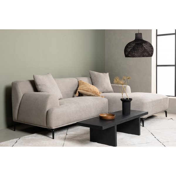Viskan divaani sohva - musta/vaaleanharmaa