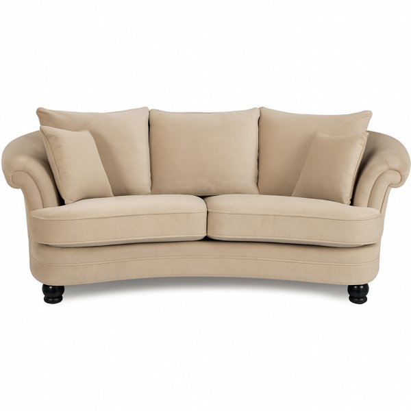 Kaareva sohva 235 cm beige verhoilu - Gustaf
