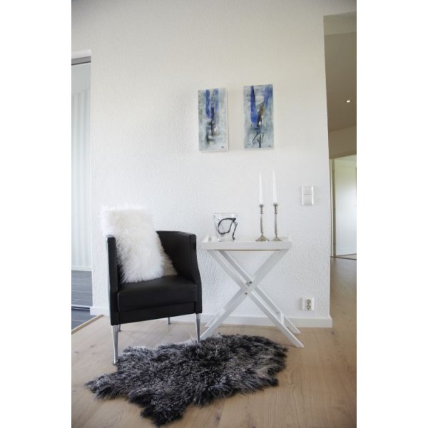 Shansi-lampaannahka - Musta/valkoinen Shansi-lampaannahka - Musta/valkoinen