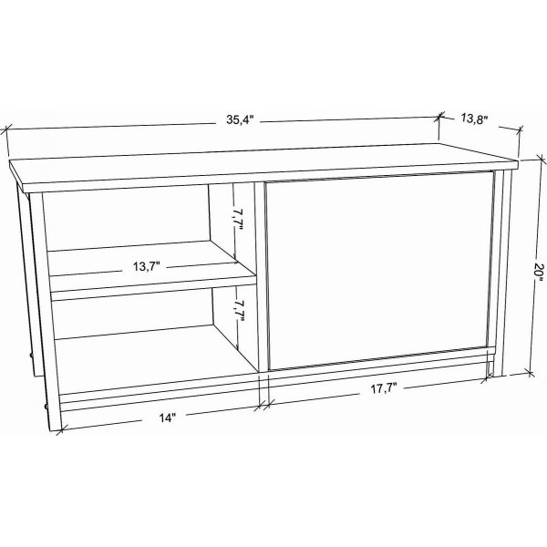 Muskegon mediapenkki - kulta/valkoinen Muskegon mediapenkki - kulta/valkoinen