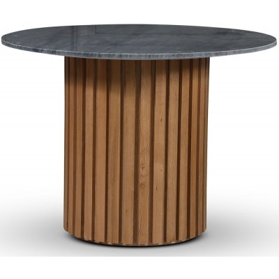 Sumo ruokapöytä Ø105 cm - Öljytty tammi / harmaa marmori
