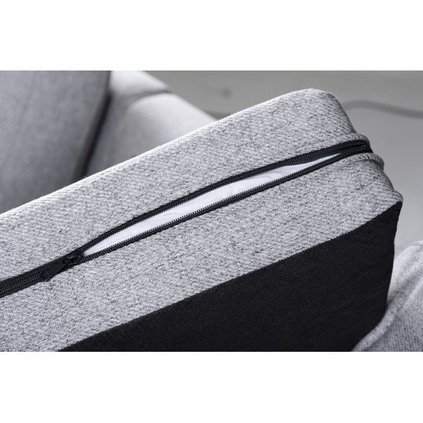 Sohva knnettvn divaanin kanssa harmaa 283 cm