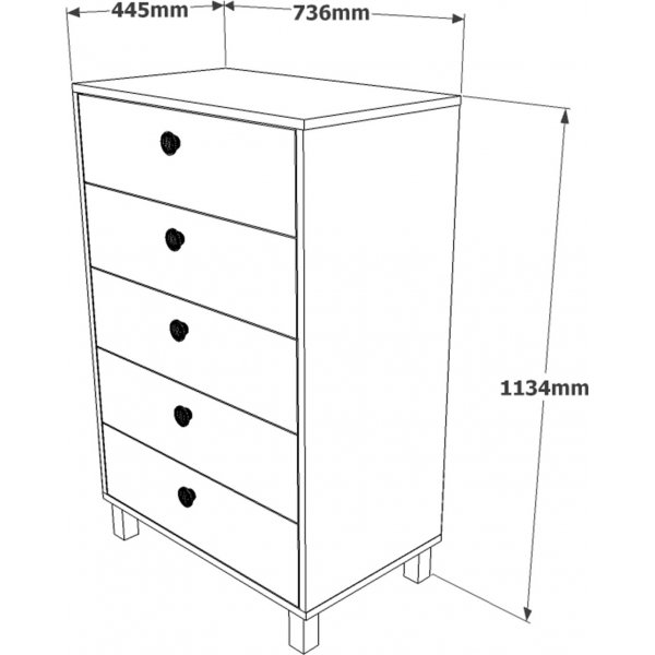 Vilamo lipasto 82 - Mänty/musta Vilamo lipasto 82 - Mänty/musta