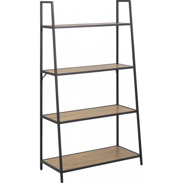 Seaford tikkaat hylly 77x138 cm - tammi/musta
