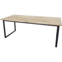 Ruokapöytä Regald 200 cm - Musta / Luonnonpuu Ruokapöytä Regald 200 cm - Musta / Luonnonpuu