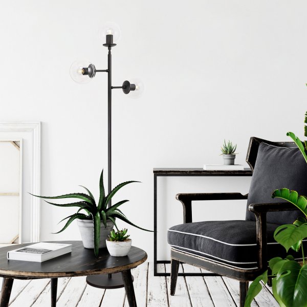 Atlas-lattiavalaisin valmis - musta Atlas-lattiavalaisin valmis - musta