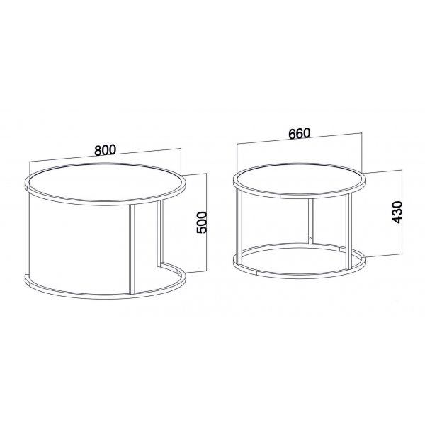Tambur p�yt� 66x43 | 80x50 cm - Kulta/valkoinen marmori