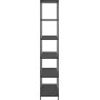 Seaford kirjahylly 77x185 cm - Tuhka/musta
