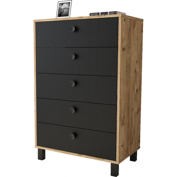 Vilamo lipasto 82 - Mänty/musta Vilamo lipasto 82 - Mänty/musta