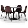 Seat ruokailuryhm, ruokapyt + 4kpl Carisma-samettituolia - Musta / bordeaux