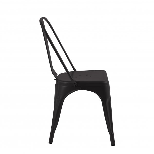 Iris-ruokatuoli mustaa metallia Iris-ruokatuoli mustaa metallia