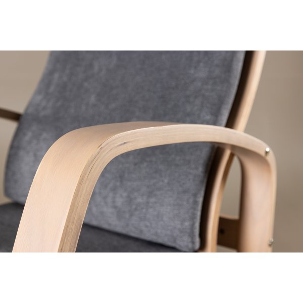 Grötö lepotuoli - Tummanharmaa/valkittu Grötö lepotuoli - Tummanharmaa/valkittu