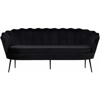 Ballini 3-istuttava sohva - Musta sametti + Huonekalujen tahranpoistoaine