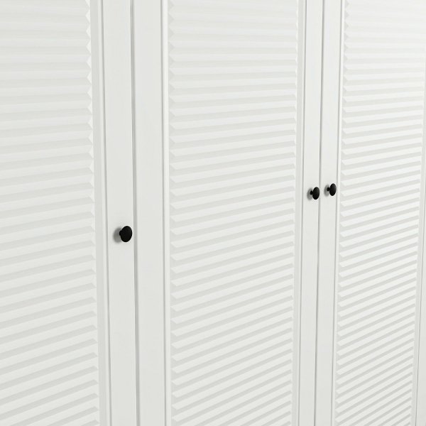 Larett vaatekaappi 225x52x190 cm - Valkoinen Larett vaatekaappi 225x52x190 cm - Valkoinen