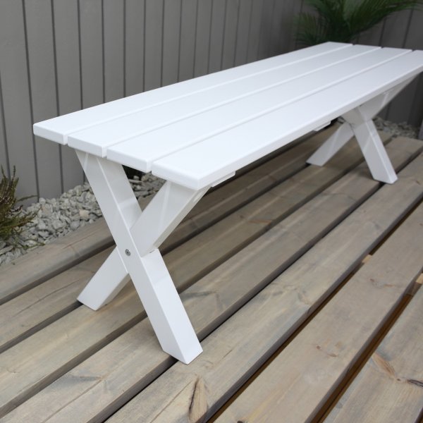 Scottsdale-penkki 140 cm - Valkoinen Scottsdale-penkki 140 cm - Valkoinen