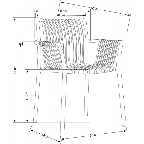 Cadeira ruokapöydän tuoli 492 - musta Cadeira ruokapöydän tuoli 492 - musta