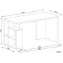 Laban kirjoituspyt 120x60 cm - Valkoinen/cordoba