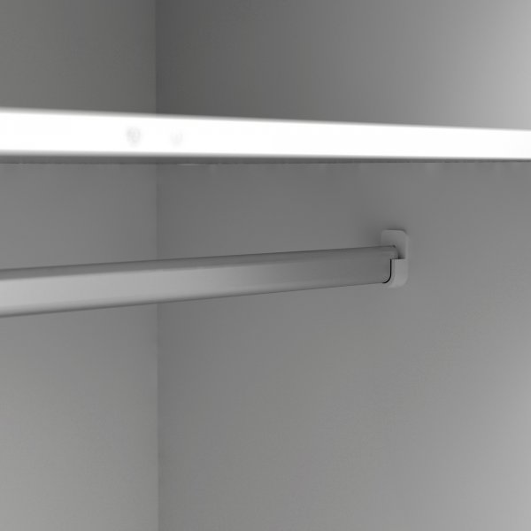 Oslon vaatekaappi 3 ovella - Valkoinen/tammi