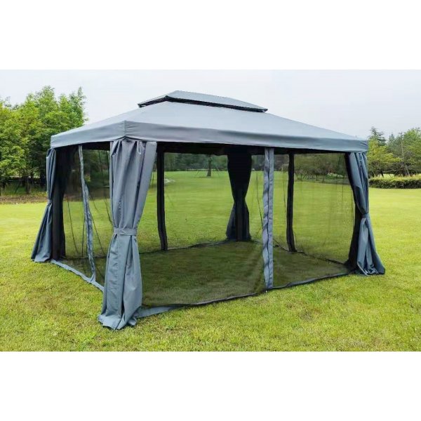 Athen Pavilion 400x300cm - harmaa
