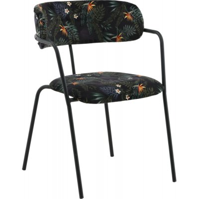 Tellrunkoinen tuoli - Musta kukka
