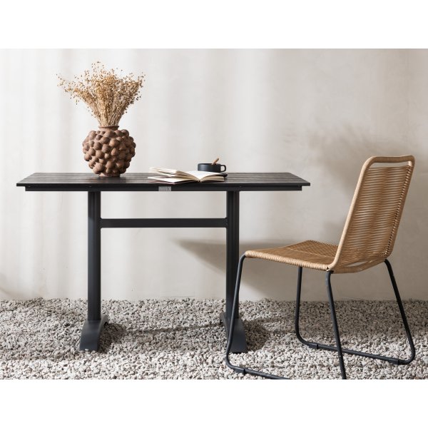 Denver ruokapyt 120 x 70 cm - Musta