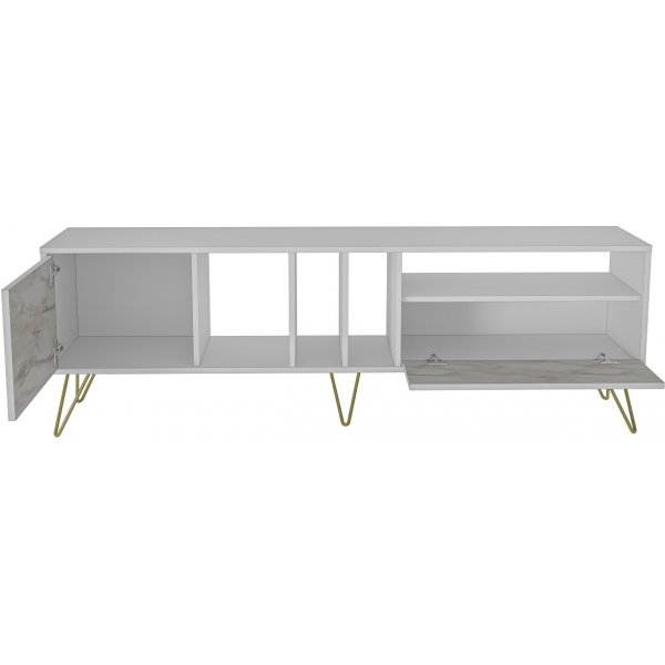 Mistico TV-taso - Valkoinen marmori/kulta Mistico TV-taso - Valkoinen marmori/kulta
