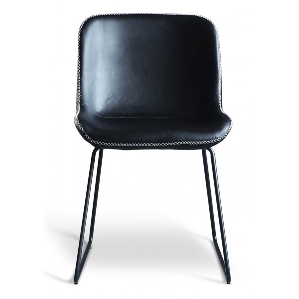 Texas-tuoli mustaa PU:ta kevyellä kontrastiompeleella Texas-tuoli mustaa PU:ta kevyellä kontrastiompeleella