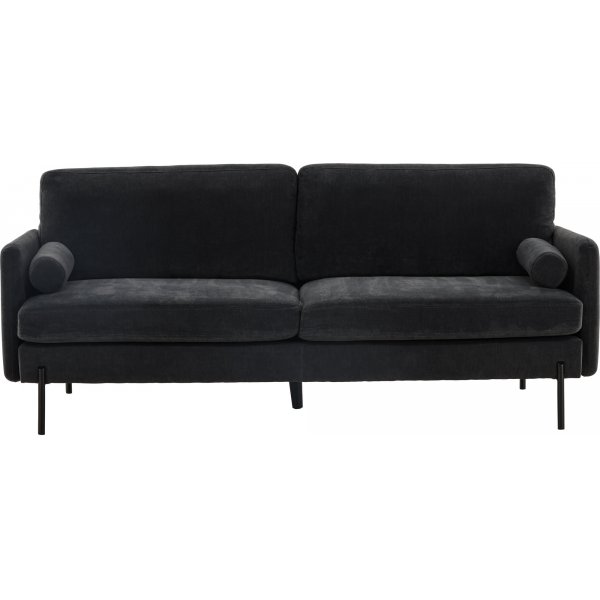 Antibes 2-istuttava sohva - Musta/Tummanharmaa