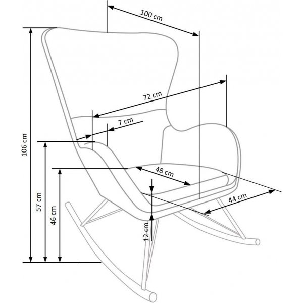 Doro keinutuoli - Kermanvalkoinen/musta + Huonekalujen tahranpoistoaine Doro keinutuoli - Kermanvalkoinen/musta + Huonekalujen tahranpoistoaine