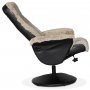 Times-nojatuoli rahialla (Recliner) - beige lampaannahka