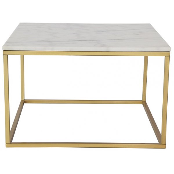 Accent-sohvapöytä 75 - Valkoinen marmori / Messinkivärinen runko + Furniture Polish + Suihkevaha Accent-sohvapöytä 75 - Valkoinen marmori / Messinkivärinen runko + Furniture Polish + Suihkevaha