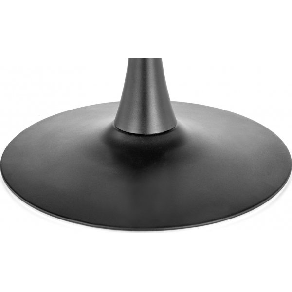 Pyöreä ruokapöytä pähkinäpuusta - musta 100 cm - Towson + Huonekalujen tahranpoistoaine Pyöreä ruokapöytä pähkinäpuusta - musta 100 cm - Towson + Huonekalujen tahranpoistoaine