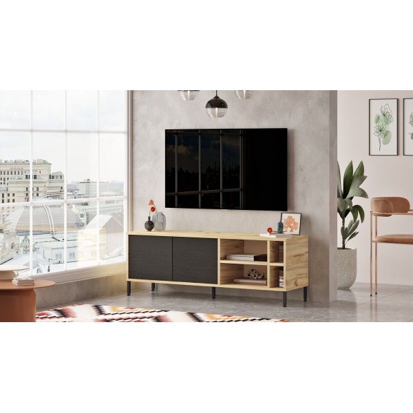 Luvio mediapenkki 8 - tammi/musta