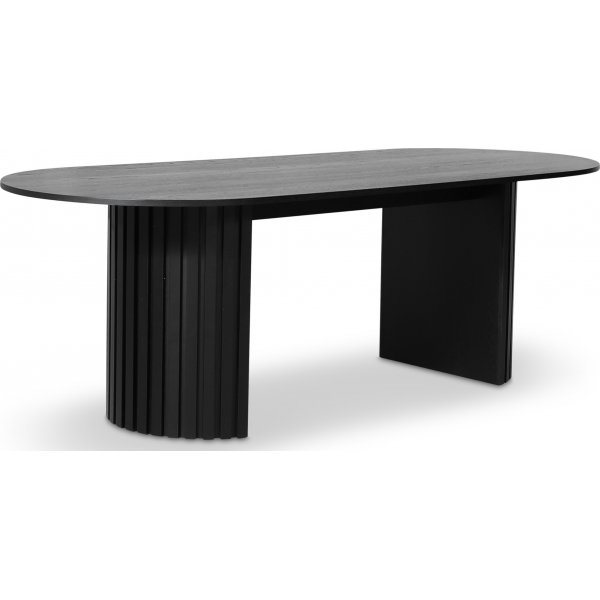 PiPi soikea ruokapyt mustaksi petsattua tammea 230x95 cm