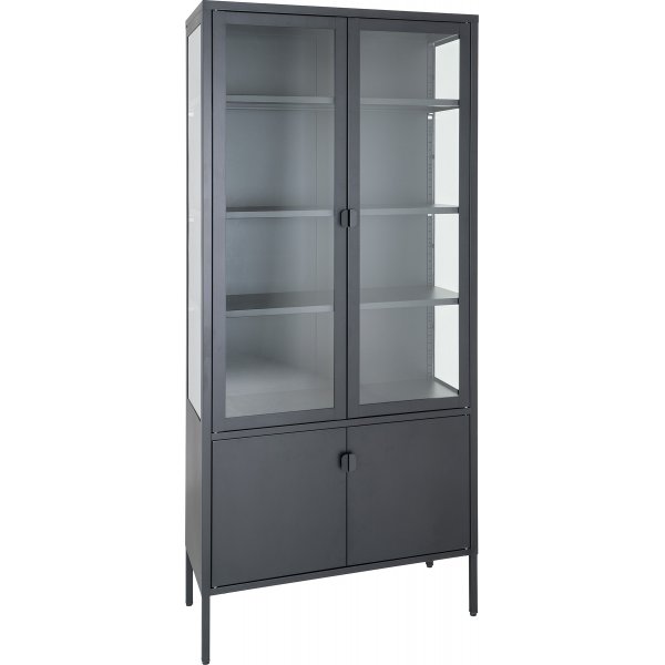 Brisbane-vitriinikaappi 80x35x180 cm - Musta Brisbane-vitriinikaappi 80x35x180 cm - Musta