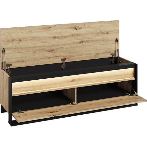 Quant eteisen penkki 135 cm - Artisan tammi/musta Quant eteisen penkki 135 cm - Artisan tammi/musta