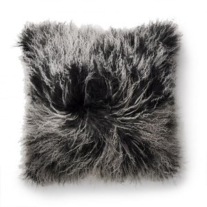 Shansi tyynynpäällinen lampaannahkaa Musta/valkoinen Shansi tyynynpäällinen lampaannahkaa Musta/valkoinen