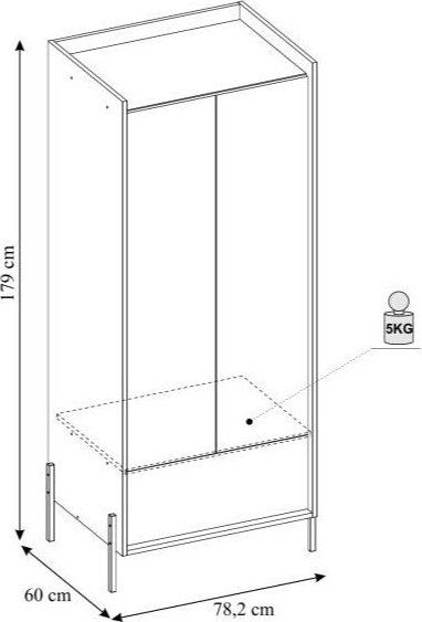 Loki vaatekaappi - valkoinen