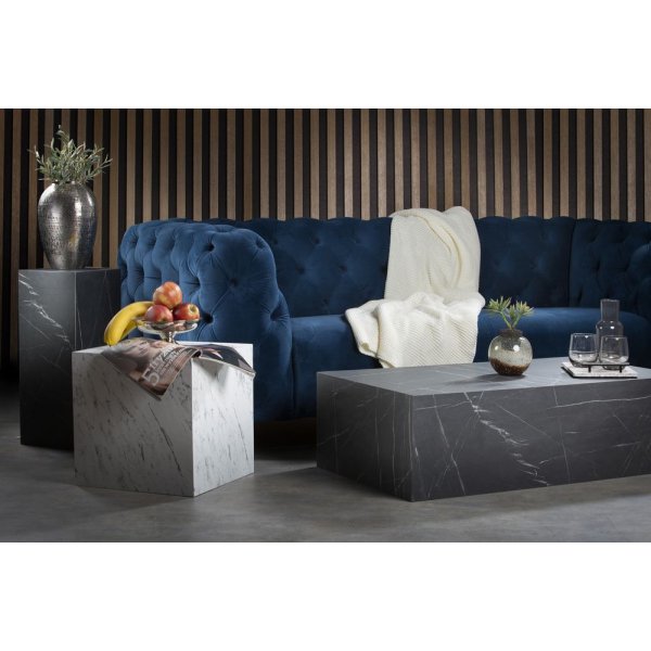 Kivi sohvapöytä 100 x 60 cm - Musta marmori (laminaatti) Kivi sohvapöytä 100 x 60 cm - Musta marmori (laminaatti)