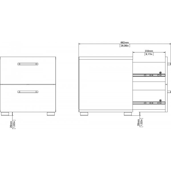 Dallasin yöpöytä - tummanruskea Dallasin yöpöytä - tummanruskea